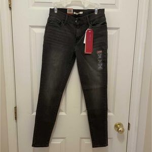BNWT WOMENS LEVIS DARK GREY SKINNY JEANS